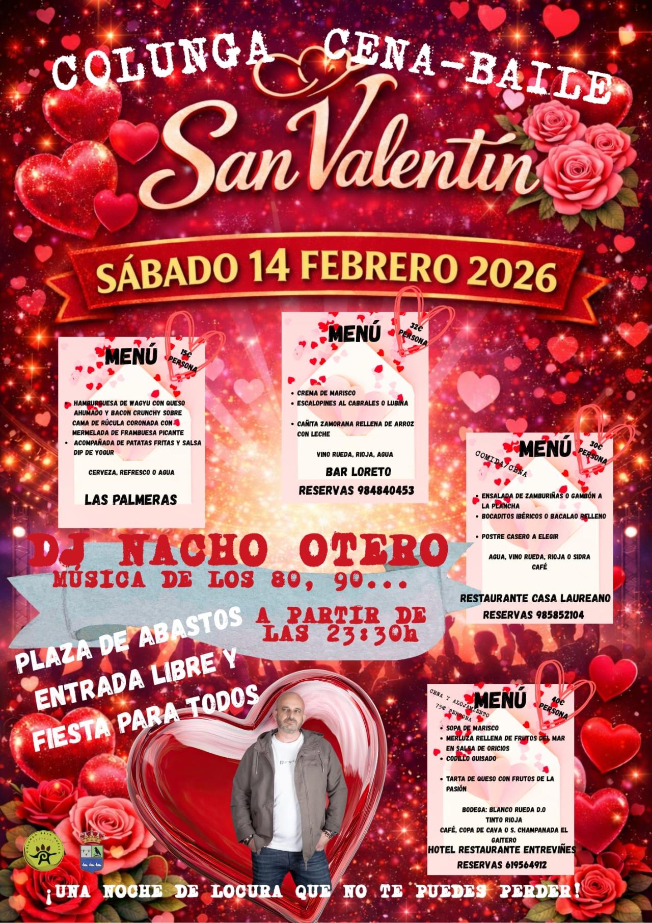 Colunga celebra San Valentín con cena en restaurantes locales y baile gratuito en la Plaza de Abastos - Concejo de Colunga