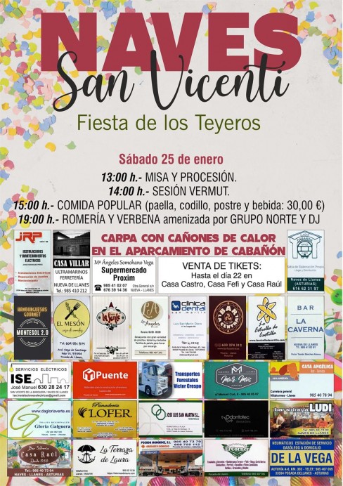 Fiesta de San Vicenti en Naves: celebración popular el 25 de enero - Concejo de Llanes