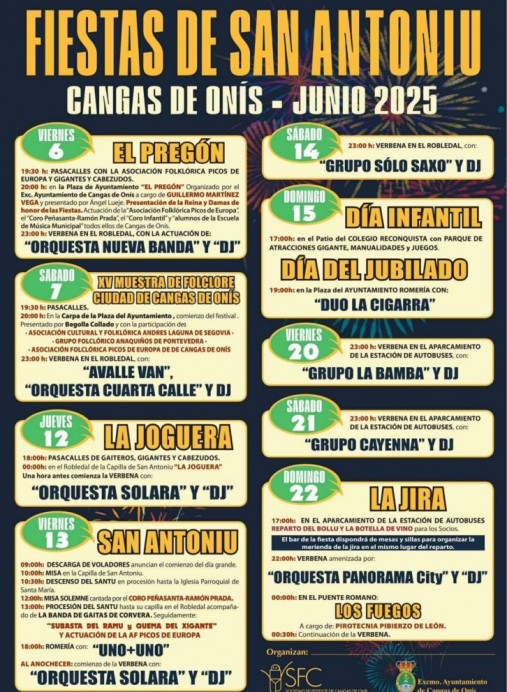 Fiestas de San Antoniu 2025 en Cangas de Onís: música, tradición y folclore para todos los públicos - Concejo de Cangas de Onís