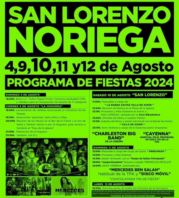 Fiestas de San Lorenzo 2024 en Noriega - Concejo de Ribadedeva