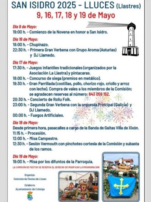  Lluces celebra San Isidro 2025 con parrillada, música y tradición - Concejo de Colunga