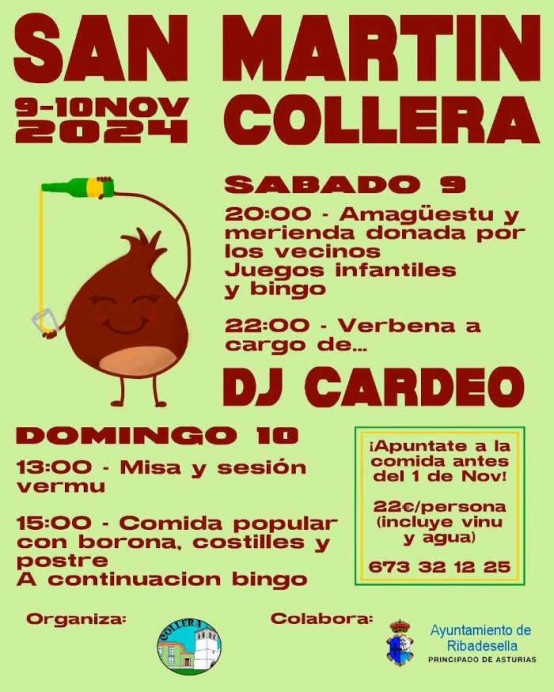 Collera celebra las fiestas patronales en honor a San Martín de Tours con actividades para todos - Concejo de Ribadesella