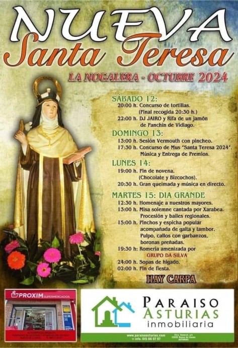 Celebra la Fiesta de Santa Teresa en La Nogalera - Concejo de Llanes