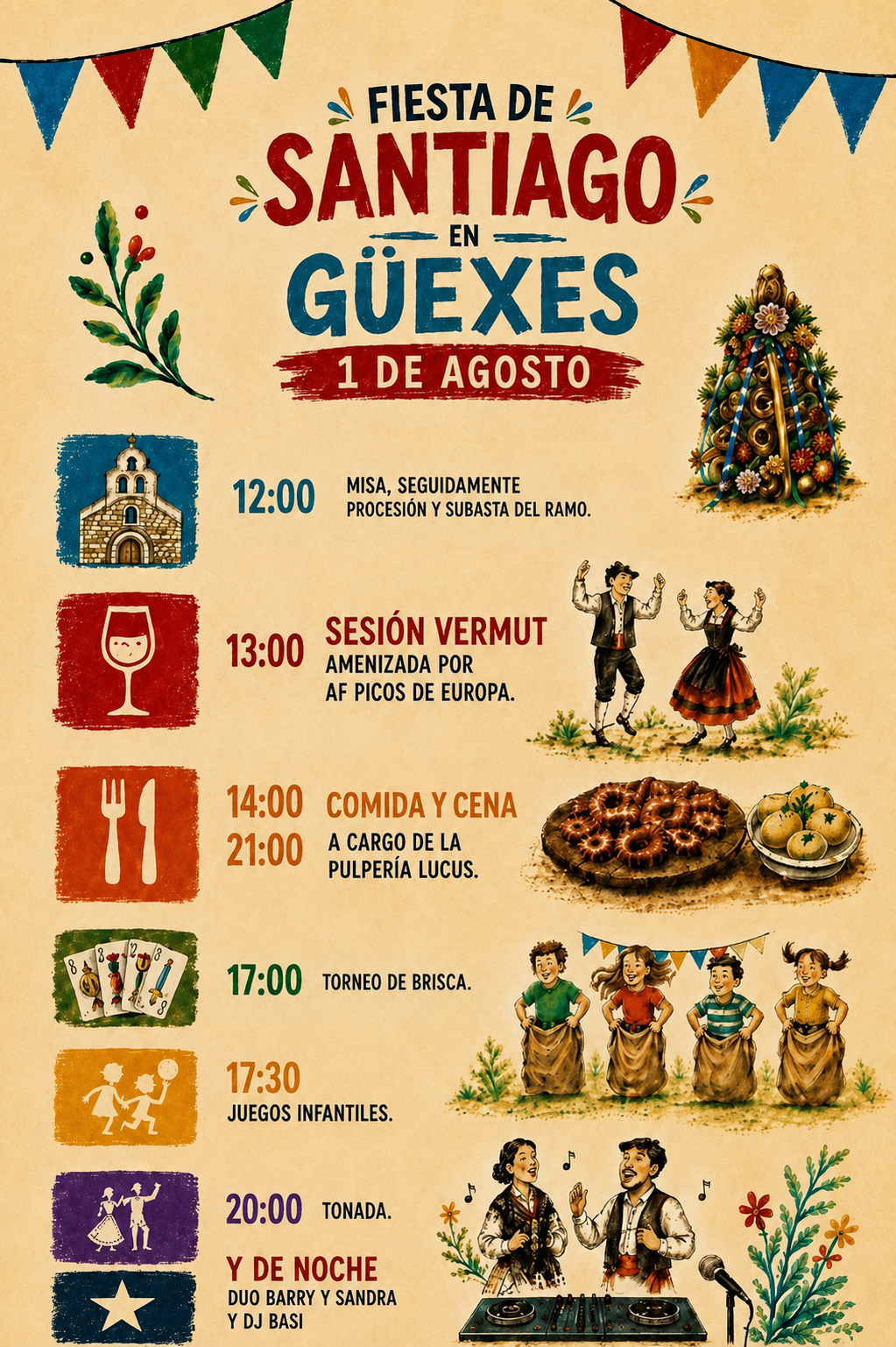 Guexes celebra este 1 de agosto la Fiesta de Santiago - Concejo de Parres