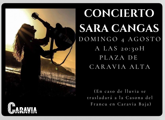 Sara Cangas en concierto en Caravia Alta - Concejo de Caravia
