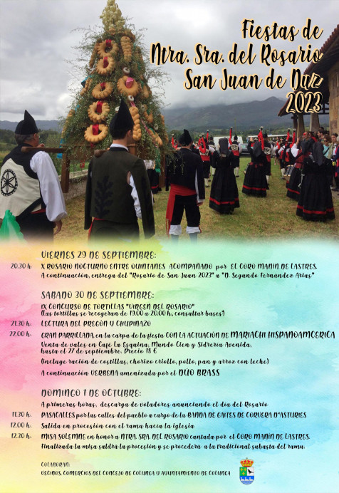 Fiestas del Rosario 2023 en San Juan de Duz, Colunga - Concejo de Colunga