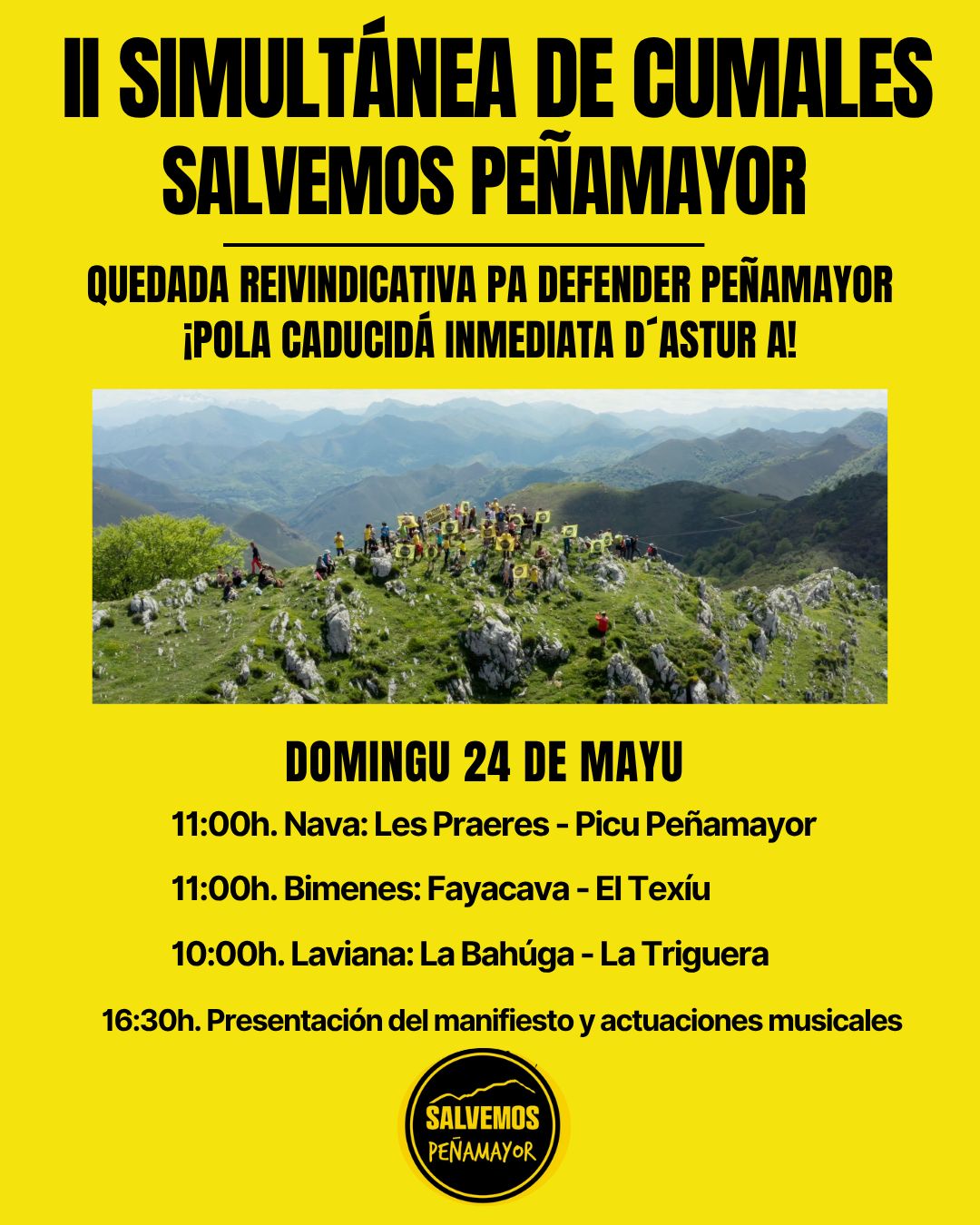 Segunda Simultánea de Cumbres "Salvemos Peñamayor" reunirá a vecinos de cuatro concejos el 24 de mayo - Ecología y Medioambiente