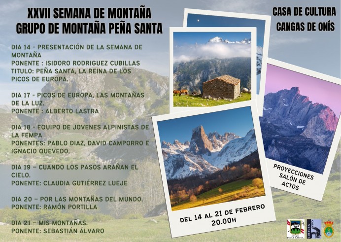 Cangas de Onís acoge la XXVII Semana de Montaña del Grupo Peña Santa - Concejo de Cangas de Onís