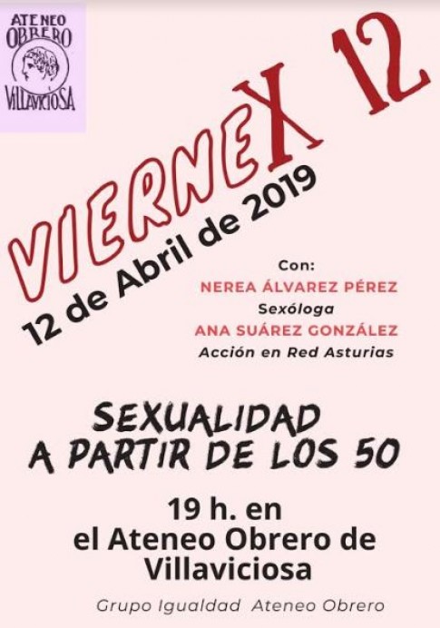 Charla sobre la Sexualidad a partir de los 50 en el Ateneo Obrero de Villaviciosa - Concejo de Villaviciosa