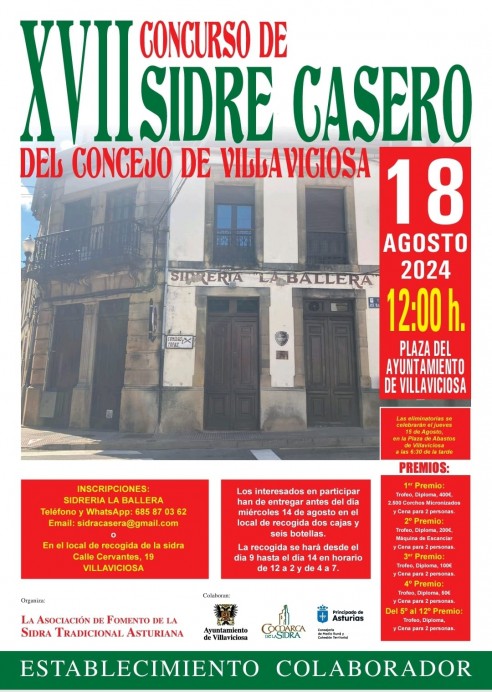 Concurso de Sidra Casero XVII edición - Concejo de Villaviciosa