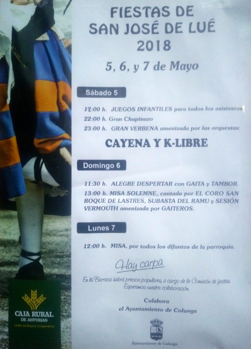 Lué celebra sus Fiestas en honor a San José Obrero - Concejo de Colunga