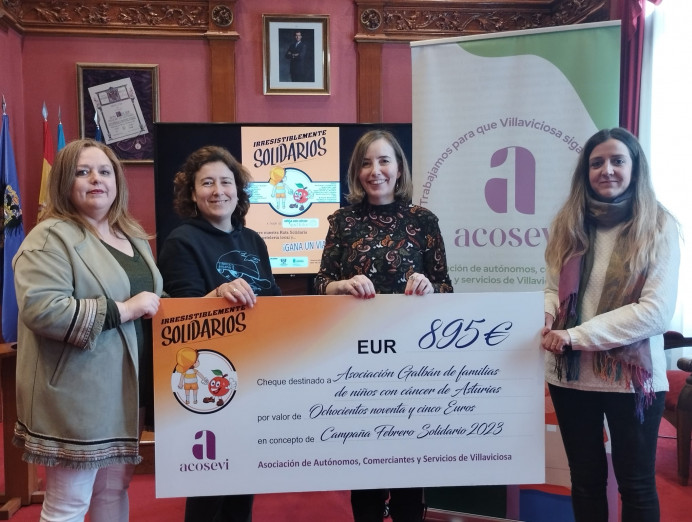 Acosevi entrega la recaudación de su campaña solidaria a la Asociación Galbán - Concejo de Villaviciosa