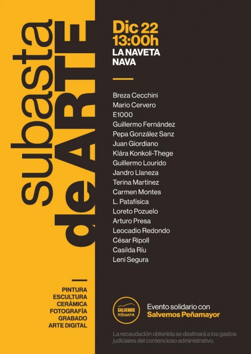 Subasta solidaria de artistas asturianos para financiar acción legal contra la minería en Peñamayor - Ecología y Medioambiente