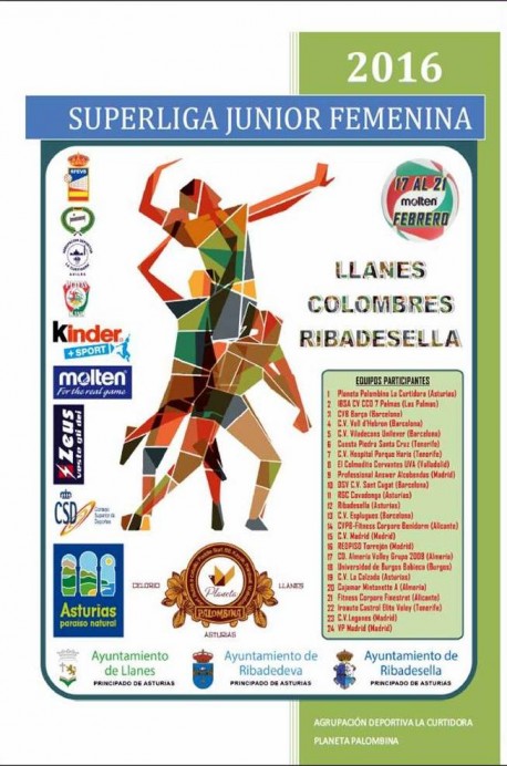 Mañana miércoles comienza la Superliga Junior Femenina de Voleibol, que se disputa hasta el 21 de febrero en Colombres, Ribadesella y Llanes - Concejo de Llanes