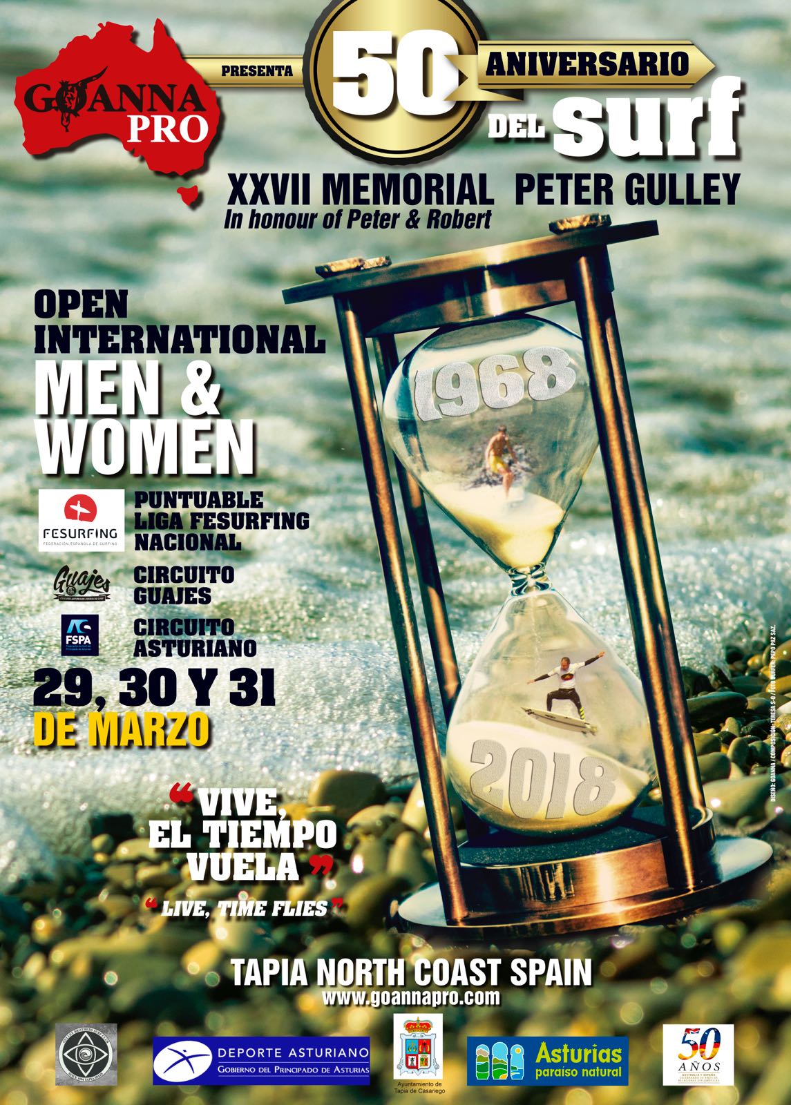 XXVII MEMORIAL PETER GULLEY. 50 Aniversario del Surf en Tapia (1968-2018) - Asturias