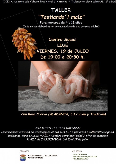 Taller sobre el maíz en Lué - Concejo de Colunga