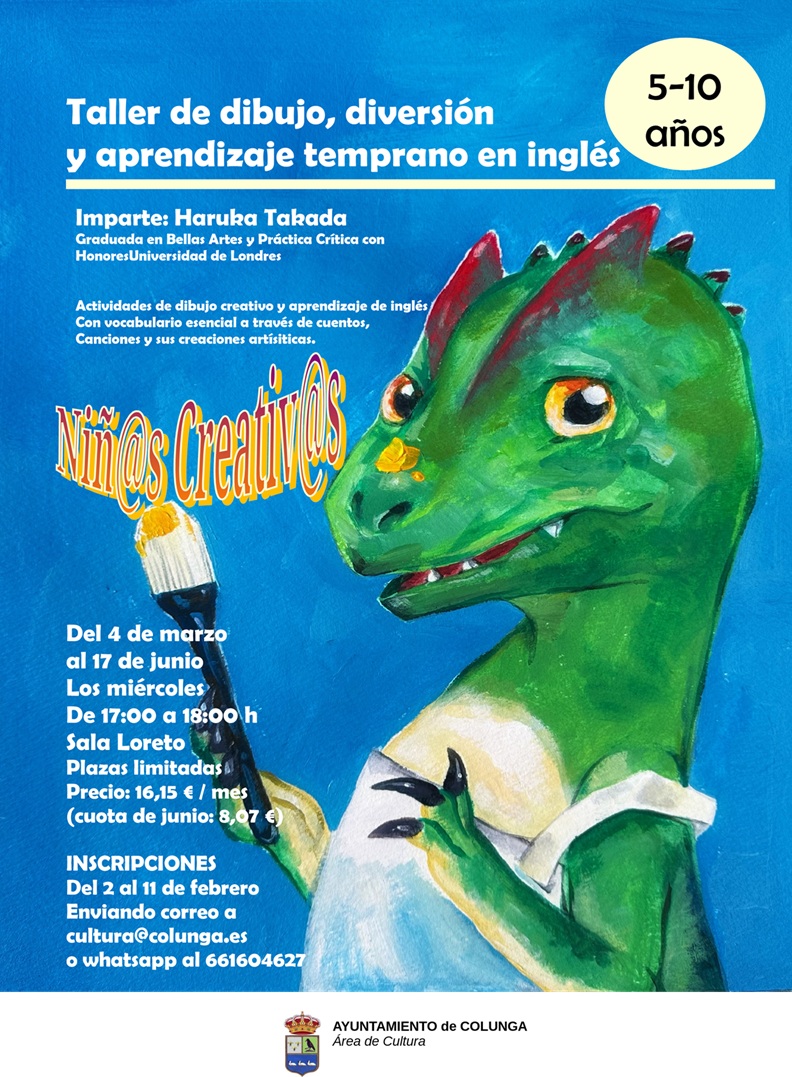 Colunga impulsa la creatividad infantil con un taller de arte y aprendizaje temprano de inglés - Concejo de Colunga