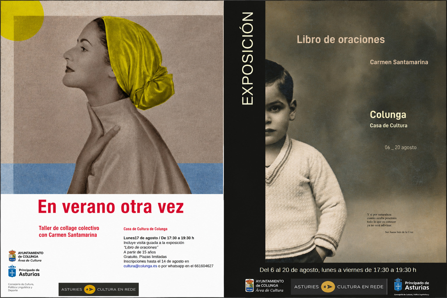 "Libro de oraciones", de Carmen Santamarina, suma un taller de collage en Colunga - Concejo de Colunga