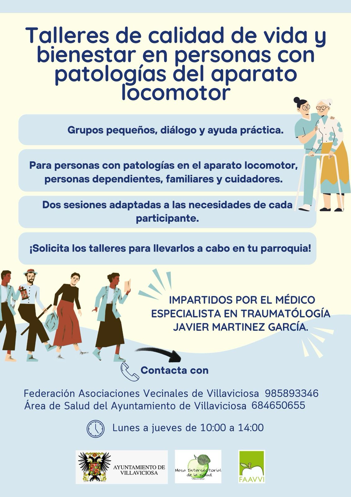 Villaviciosa presenta los talleres de calidad de vida para personas con patologías del aparato locomotor - Concejo de Villaviciosa