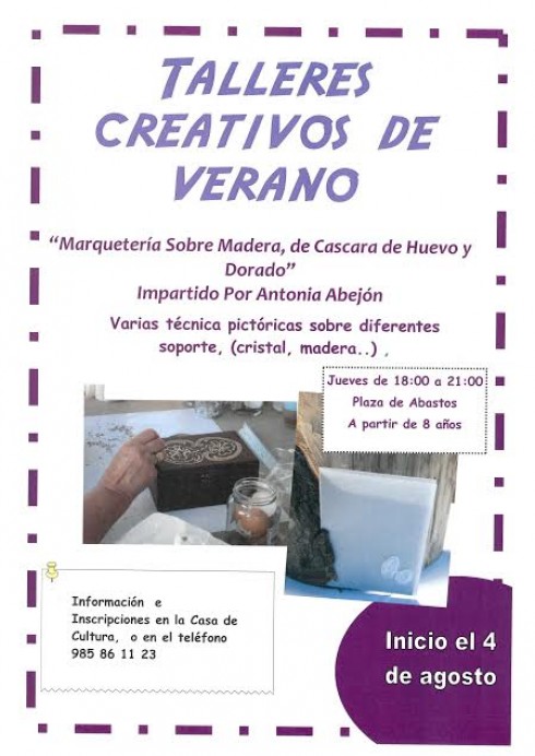 Talleres creativos en Ribadesella - Concejo de Ribadesella