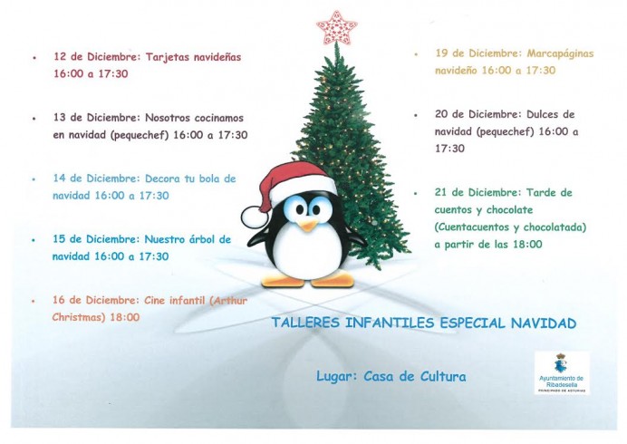 Talleres Infantiles Especial Navidad en Ribadesella - Concejo de Ribadesella