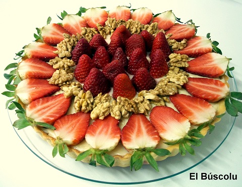 Tarta de fresones y nueces - Les recetines