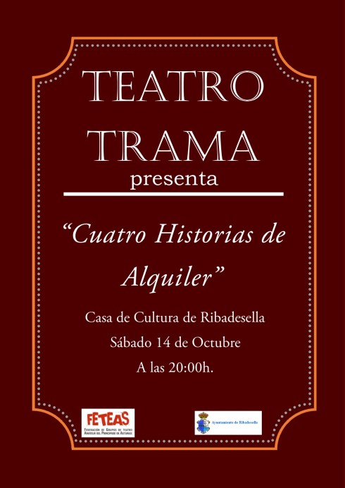 Teatro en Ribadesella: Cuatro historias de alquiler - Concejo de Ribadesella