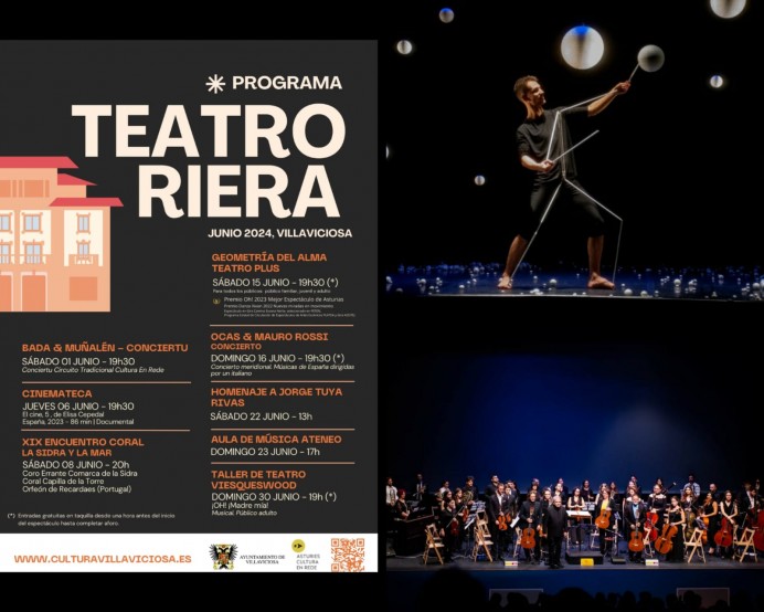 Agenda Cultural de Junio en el Teatro Riera de VIllaviciosa - Concejo de Villaviciosa