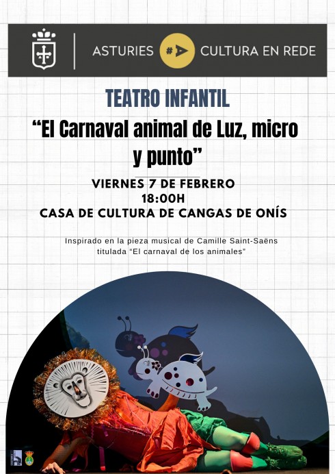 Espectáculo infantil en Cangas de Onís: ‘El Carnaval Animal de Luz, Micro y Punto’ - Concejo de Cangas de Onís