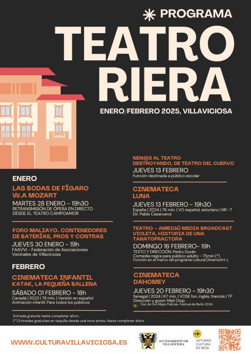 Agenda cultural de febrero en Villaviciosa: cine, teatro y cuentacuentos - Concejo de Villaviciosa