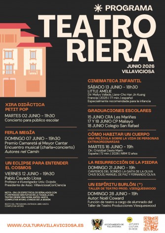 Música, cine, ciencia y teatro protagonizan el junio cultural de Villaviciosa