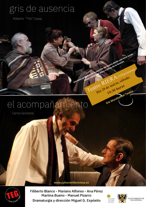 El Teatro Estudio de Gijón celebra el Día Mundial del Teatro en Villaviciosa con dos obras emblemáticas - Concejo de Villaviciosa