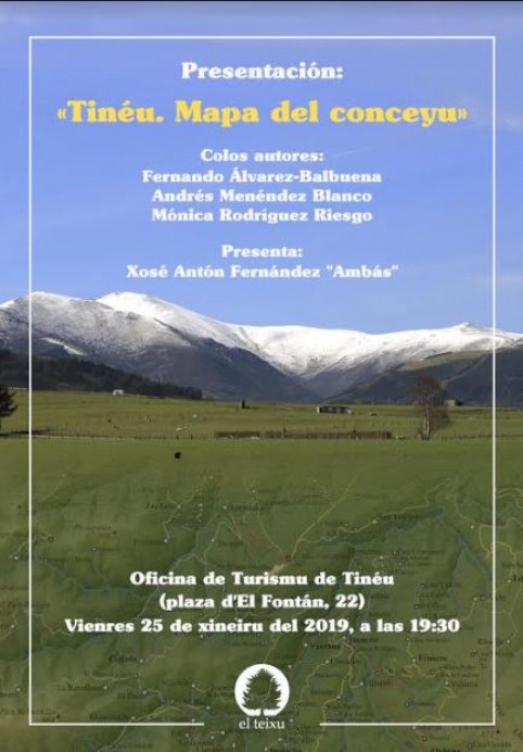 El Teixu presenta esti vienres en Tinéu el mapa cola toponimia tradicional del conceyu - Noticies N´Asturianu