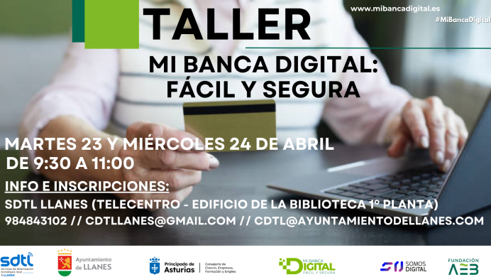Taller de banca digital segura en el Telecentro de Llanes - Concejo de Llanes