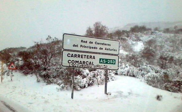 Llega la #nieve a #Asturias - Asturias