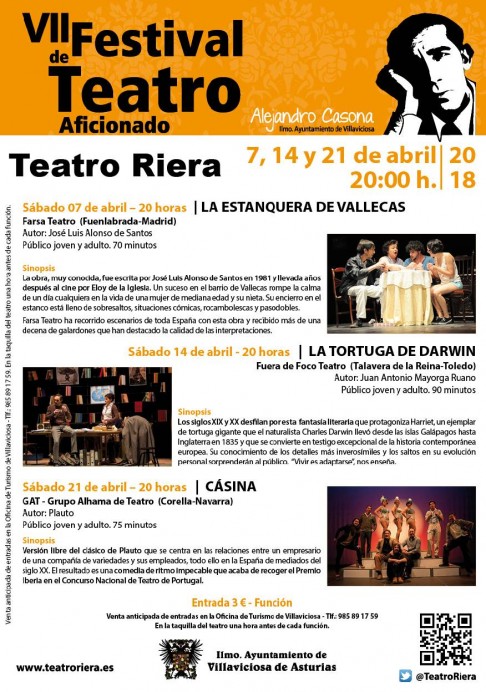 Festival de teatro LA TORTUGA DE DARWIN , con FUERA DE FOCO TEATRO - Concejo de Villaviciosa