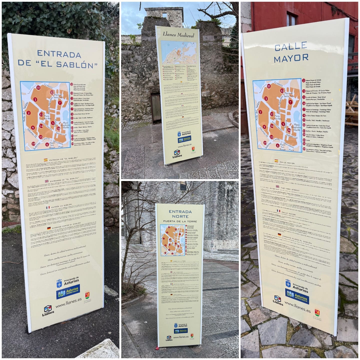 Llanes moderniza los tótems turísticos de su casco histórico - Concejo de Llanes