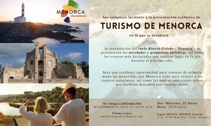 Menorca se presenta en Asturias con una cena profesional tras recuperar el vuelo directo - Asturias