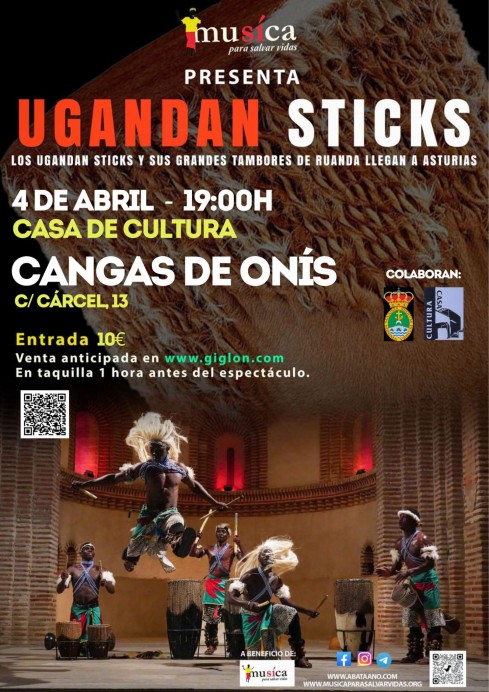 Los Ugandan Sticks traen su vibrante espectáculo de tambores a Cangas de Onís - Concejo de Cangas de Onís