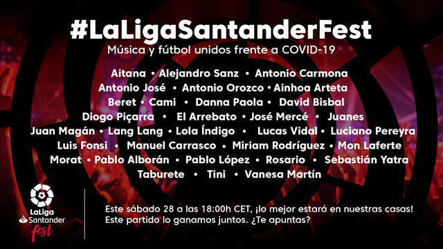 No te pierdas a tu cantante favorito en directo mañana en #LaLigaSantaderFest - Música de hoy
