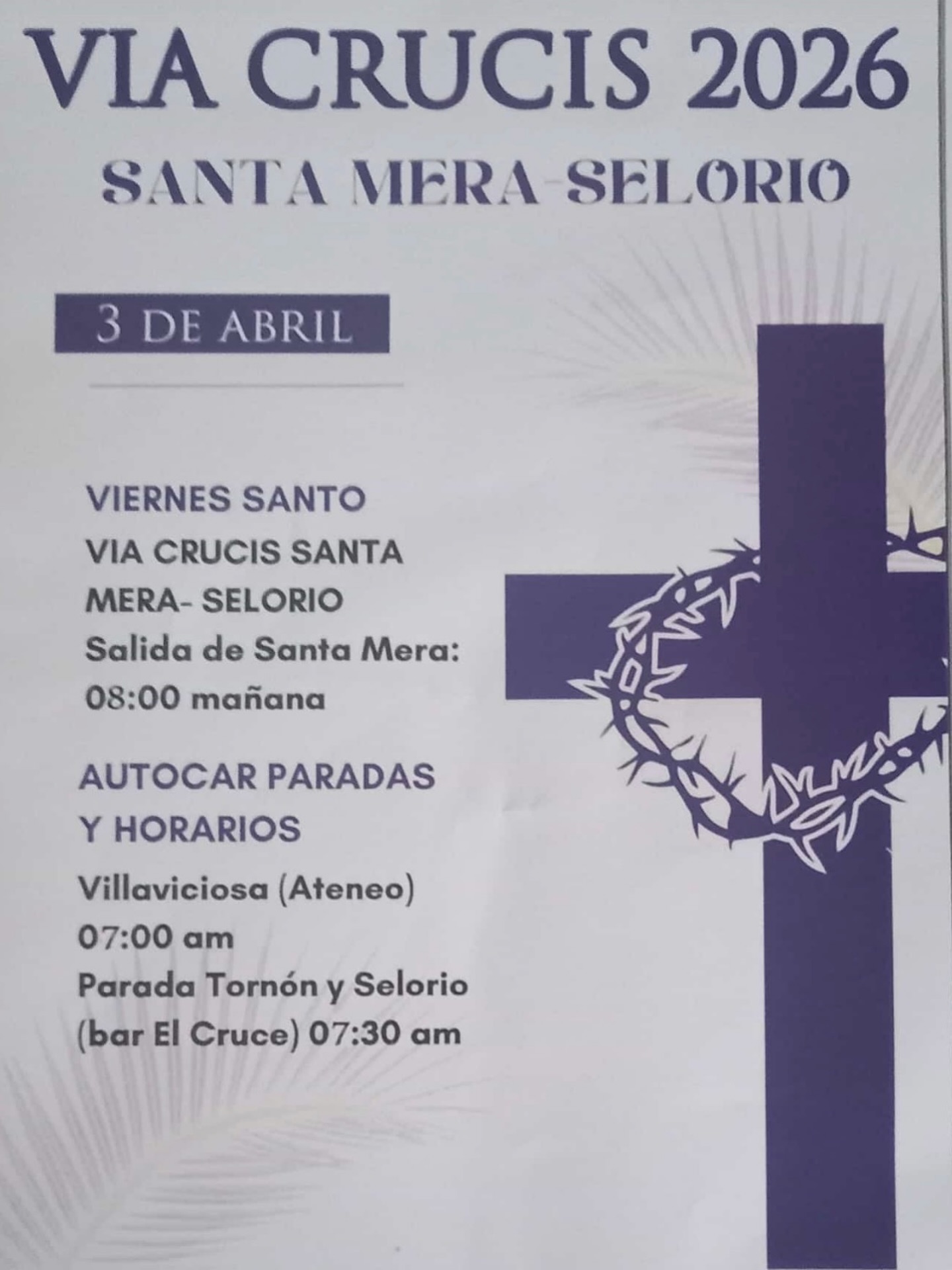 El Vía Crucis entre Santa Mera y Selorio volverá a celebrarse este Viernes Santo en Villaviciosa - Concejo de Villaviciosa
