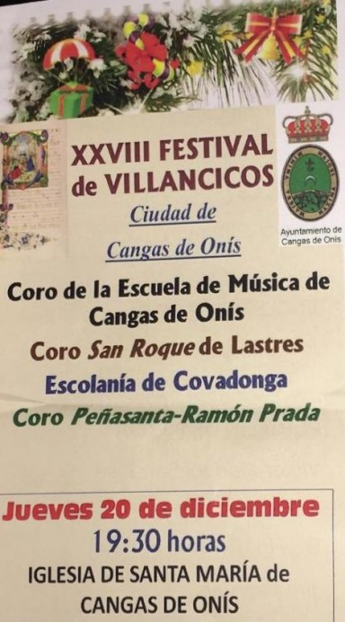 XXXVIII Festival de Villancicos Ciudad de Cangas de Onís - Concejo de Cangas de Onís