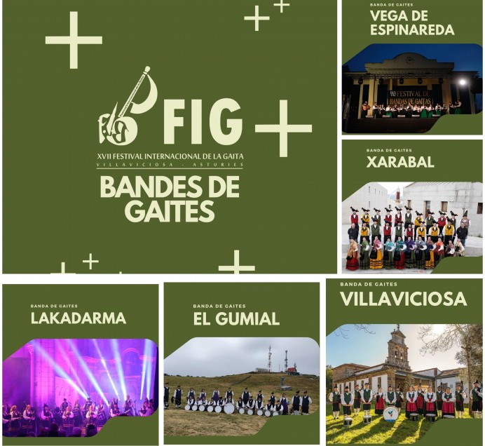 Villaviciosa recibe el Alcuentru de Bandes de Gaites en el Festival Internacional de la Gaita 2024 - Concejo de Villaviciosa
