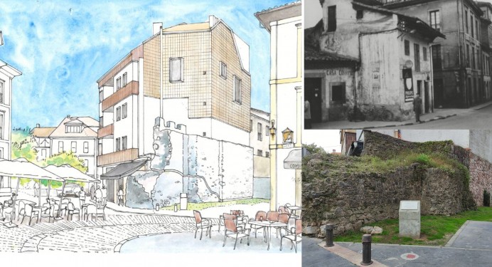 Villaviciosa recuperará los restos de su muralla medieval en la plaza Ecce Homo - Concejo de Villaviciosa