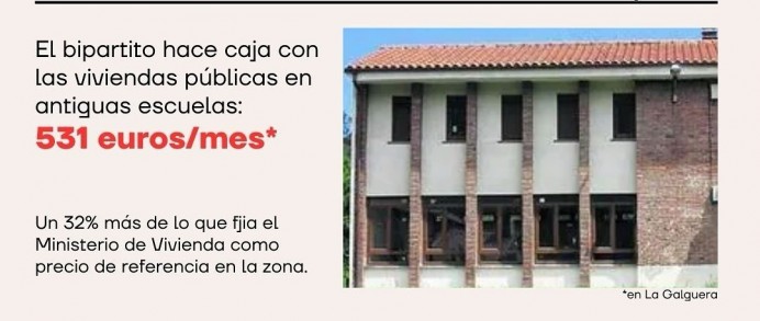 PSOE Llanes: El bipartito convierte las viviendas públicas en negocio con alquileres de hasta 531 euros mensuales por una casa-escuela - Concejo de Llanes