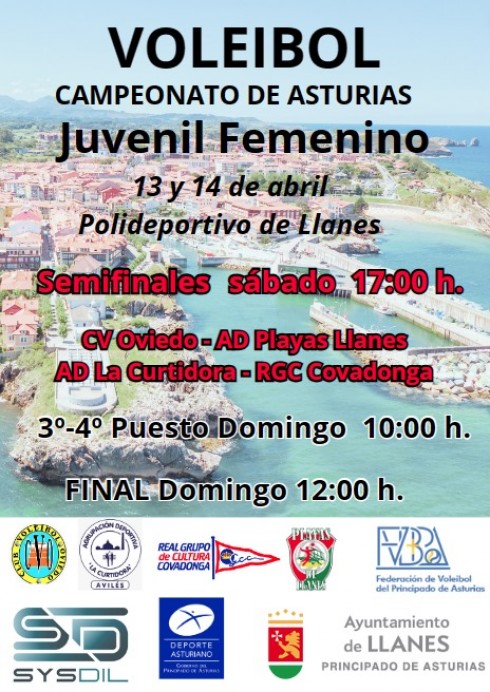 Campeonato de Asturias juvenil - femenino de voleibol en Llanes - Concejo de Llanes