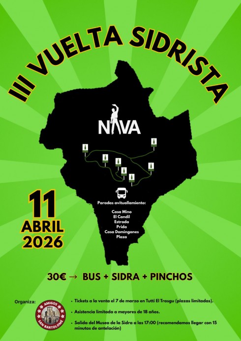 III Vuelta Sidrista con recorrido por lagares y sidrerías en Nava
