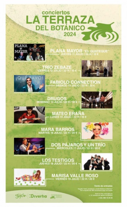 La Terraza del Botánico. Concierto en Gijón - Concejo de Gijón